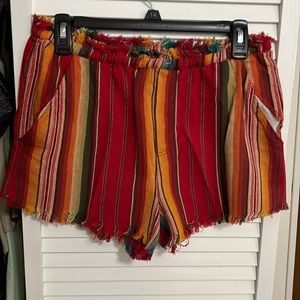 Cute serape style pull on shorts